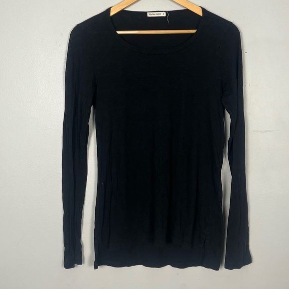 Marine layer black thin long sleeve size small - Picture 1 of 5